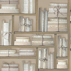 Galerie Wallcoverings Product Code G56154 - Memories 2 Wallpaper Collection - Brown Colours - Natural books Design