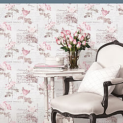 Galerie Wallcoverings Product Code G56286 - Anthologie Wallpaper Collection - Pink Colours - Postale Rose Design