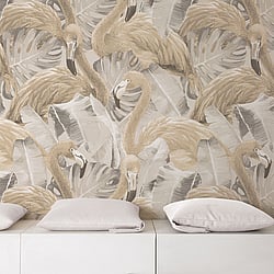 Galerie Wallcoverings Product Code G56404 - Global Fusion Wallpaper Collection -  Flamingos Design