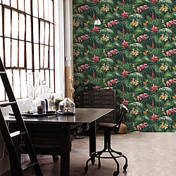 Galerie Wallcoverings Product Code G56434 - Global Fusion Wallpaper Collection -  Tropical Florals Design