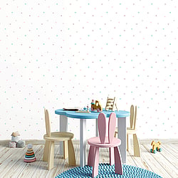 Galerie Wallcoverings Product Code G56522 - Just 4 Kids 2 Wallpaper Collection - Purple Pink Blue Beige Colours - Giant Polko Dots Design