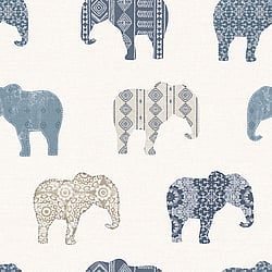 Galerie Wallcoverings Product Code G56528 - Just 4 Kids 2 Wallpaper Collection - Blue Beige Colours - Elephant Motif Design
