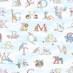 Galerie Wallcoverings Product Code G56537 - Just 4 Kids 2 Wallpaper Collection - Blue Multicoloured Colours - Alphabet Design