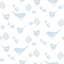 Galerie Wallcoverings Product Code G56541 - Just 4 Kids 2 Wallpaper Collection - Blue Colours - Pretty Birds Design