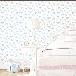 Galerie Wallcoverings Product Code G56541 - Just 4 Kids 2 Wallpaper Collection - Blue Colours - Pretty Birds Design