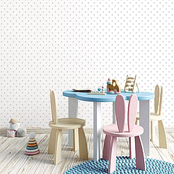 Galerie Wallcoverings Product Code G56549 - Just 4 Kids 2 Wallpaper Collection - Purple White Colours - Small Stars Design