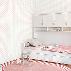 Galerie Wallcoverings Product Code G56552 - Just 4 Kids 2 Wallpaper Collection - Pink White Colours - Small Stars Design