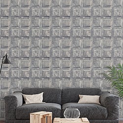 Galerie Wallcoverings Product Code G56561 - Nostalgie Wallpaper Collection - Dark Grey Colours - Door Design