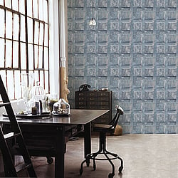 Galerie Wallcoverings Product Code G56562 - Nostalgie Wallpaper Collection - Blue Beige Colours - Door Design