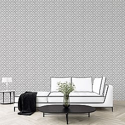Galerie Wallcoverings Product Code G56578 - Texstyle Wallpaper Collection - Black Light Grey Colours - Block Flock Design