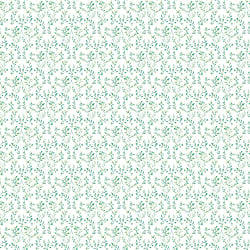 Galerie Wallcoverings Product Code G56680 - Small Prints Wallpaper Collection - Green Cream Blue Colours - Ogee Floral Design