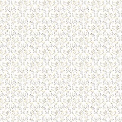 Galerie Wallcoverings Product Code G56681 - Small Prints Wallpaper Collection - Yellow Grey Brown White Colours - Ogee Floral Design