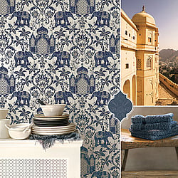 Galerie Wallcoverings Product Code G67362 - Indo Chic Wallpaper Collection -   