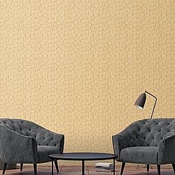 Galerie Wallcoverings Product Code G67703 - Special Fx Wallpaper Collection - Yellow Gold Colours - Glitter Web Design
