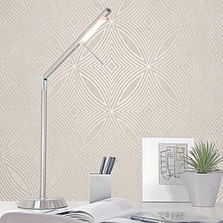 Galerie Wallcoverings Product Code G67722 - Special Fx Wallpaper Collection - Silver Cream Colours - Metallic Spiral Design