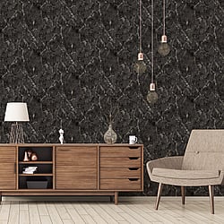 Galerie Wallcoverings Product Code G67754 - Natural Fx 2 Wallpaper Collection - Black Colours - Marble Design