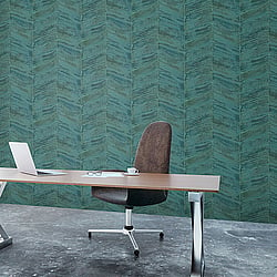Galerie Wallcoverings Product Code G67770 - Ambiance Wallpaper Collection - Turquoise Colours - Chevron Design