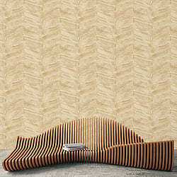 Galerie Wallcoverings Product Code G67775 - Ambiance Wallpaper Collection - Ochre Gold Colours - Chevron Design
