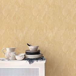 Galerie Wallcoverings Product Code G67789 - Ambiance Wallpaper Collection - Ochre Gold Colours - Harlequin Texture Design