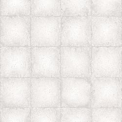 Galerie Wallcoverings Product Code G67797 - Ambiance Wallpaper Collection - Grey Off White Colours - Metallic Tile Design