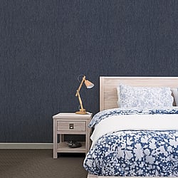 Galerie Wallcoverings Product Code G67812 - Utopia Wallpaper Collection - Navy Blue Colours - Leaf Emboss Design