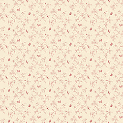 Galerie Wallcoverings Product Code G67852 - Miniatures 2 Wallpaper Collection - Red Cream Pink Colours - Small Floral Butterfly Dragonfly Design