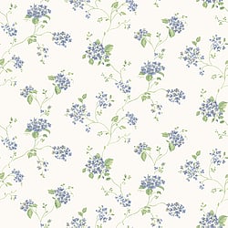 Galerie Wallcoverings Product Code G67864 - Miniatures 2 Wallpaper Collection - Blue Green White Colours - Small Floral Trail Design