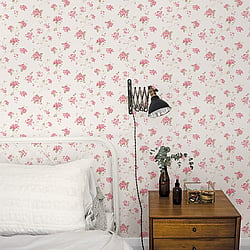 Galerie Wallcoverings Product Code G67866 - Miniatures 2 Wallpaper Collection - Pink White Colours - Hydrangea Trail Design