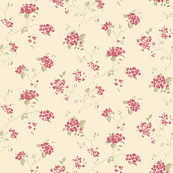 Galerie Wallcoverings Product Code G67868 - Miniatures 2 Wallpaper Collection - Pink Cream Green Colours - Hydrangea Trail Design