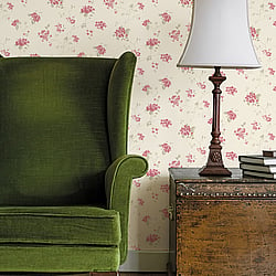 Galerie Wallcoverings Product Code G67868 - Miniatures 2 Wallpaper Collection - Pink Cream Green Colours - Hydrangea Trail Design