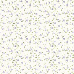 Galerie Wallcoverings Product Code G67890 - Miniatures 2 Wallpaper Collection - Purple Green White Colours - Small Rose Trail Design