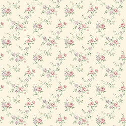 Galerie Wallcoverings Product Code G67895 - Miniatures 2 Wallpaper Collection - Pink Cream Green Purple Colours - Medium rose trail Design