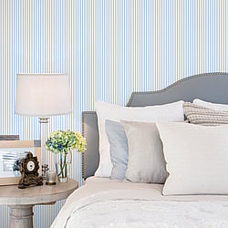 Galerie Wallcoverings Product Code G67908 - Smart Stripes 3 Wallpaper Collection - Blue White Colours - Narrow Stripe Design
