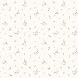 Galerie Wallcoverings Product Code G67919 - Miniatures 2 Wallpaper Collection - White Purple Green Colours - Small Floral Sprig Design