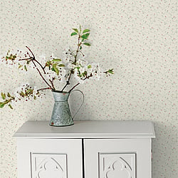 Galerie Wallcoverings Product Code G67922 - Miniatures 2 Wallpaper Collection - Cream Green Pink Purple Colours - Small Floral Trail Design