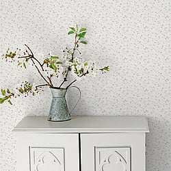 Galerie Wallcoverings Product Code G67924 - Miniatures 2 Wallpaper Collection - White Cream Colours - Small Floral Trail Design