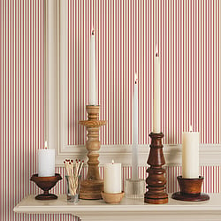 Galerie Wallcoverings Product Code G67931 - Miniatures 2 Wallpaper Collection - Pink Cream Colours - Ticking Stripe Design