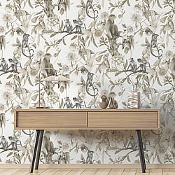 Galerie Wallcoverings Product Code G67959 - Organic Textures Wallpaper Collection - Beige Grey Colours - Lemur Design