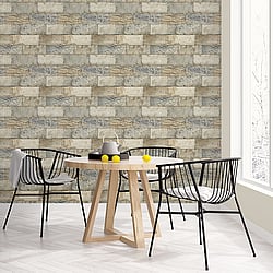Galerie Wallcoverings Product Code G67970 - Organic Textures Wallpaper Collection - Grey Ochre Colours - Organic Stone Design