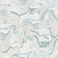 Galerie Wallcoverings Product Code G67974 - Organic Textures Wallpaper Collection - Cream Turquoise Colours - Agate Tile Design