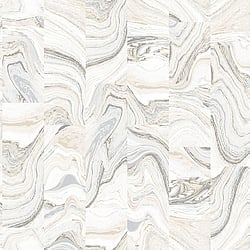 Galerie Wallcoverings Product Code G67976 - Organic Textures Wallpaper Collection - Beige Silver Grey Colours - Agate Tile Design