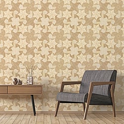 Galerie Wallcoverings Product Code G67987 - Organic Textures Wallpaper Collection - Gold Ochre Colours - Inlay Wood Design