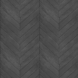 Galerie Wallcoverings Product Code G67996 - Organic Textures Wallpaper Collection - Black Colours - Chevron Wood Design