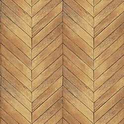 Galerie Wallcoverings Product Code G67998 - Organic Textures Wallpaper Collection - Warm Brown Yellow Colours - Chevron Wood Design