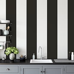 Galerie Wallcoverings Product Code G68076 - Smart Stripes 3 Wallpaper Collection - Black Colours - Widest Stripe Design