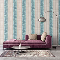 Galerie Wallcoverings Product Code G78276 - Atmosphere Wallpaper Collection - Turquoise Magenta Colours - Sublime Stripe Design