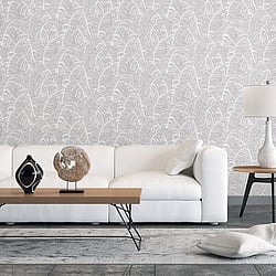 Galerie Wallcoverings Product Code G78298 - Bazaar Wallpaper Collection - Light Grey Colours - Broadleaf Design