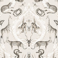 Galerie Wallcoverings Product Code G78309 - Bazaar Wallpaper Collection - Beige Black Colours - Menagerie Design