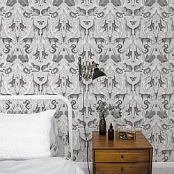 Galerie Wallcoverings Product Code G78310 - Bazaar Wallpaper Collection - Grey Black Colours - Menagerie Design