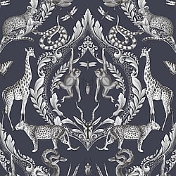 Galerie Wallcoverings Product Code G78311 - Bazaar Wallpaper Collection - Navy Colours - Menagerie Design
